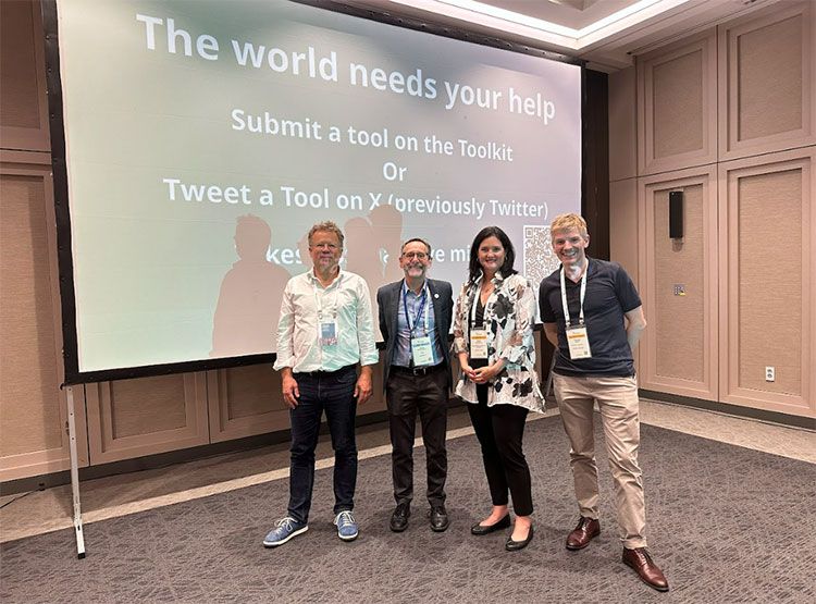 Paige McDonald, Jeffrey Braithwaite, Robert Verheij, and Tom Foley at the ISQua conference
