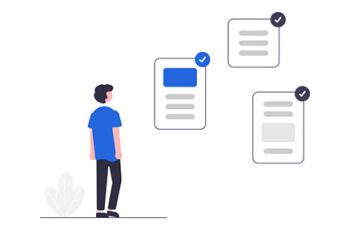 Man looking at documents