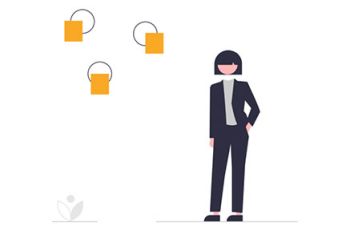A woman brainstorming